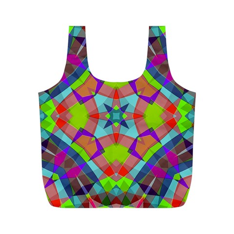 Farbenpracht Kaleidoscope Pattern Full Print Recycle Bag (M) from ArtsNow.com Front