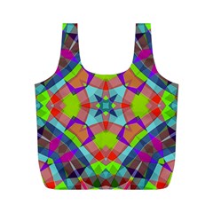 Farbenpracht Kaleidoscope Pattern Full Print Recycle Bag (M) from ArtsNow.com Back