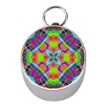 Farbenpracht Kaleidoscope Pattern Mini Silver Compasses