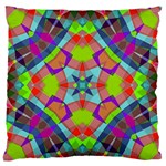 Farbenpracht Kaleidoscope Pattern Large Premium Plush Fleece Cushion Case (One Side)