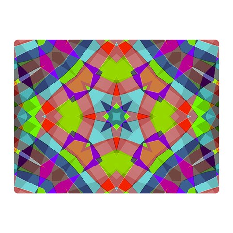 Farbenpracht Kaleidoscope Pattern Two Sides Premium Plush Fleece Blanket (Mini) from ArtsNow.com 35 x27  Blanket Front