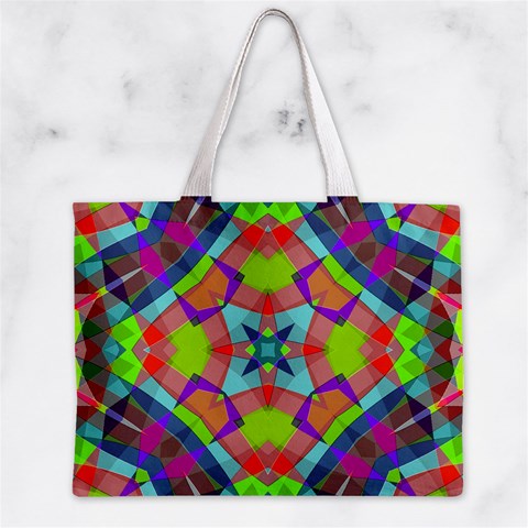 Farbenpracht Kaleidoscope Pattern Zipper Mini Tote Bag from ArtsNow.com Front