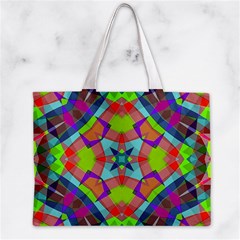 Farbenpracht Kaleidoscope Pattern Zipper Mini Tote Bag from ArtsNow.com Back