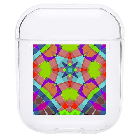 Farbenpracht Kaleidoscope Pattern Hard PC AirPods 1/2 Case from ArtsNow.com Front