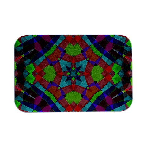 Farbenpracht Kaleidoscope Pattern Open Lid Metal Box (Silver)   from ArtsNow.com Front