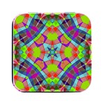 Farbenpracht Kaleidoscope Pattern Square Metal Box (Black)