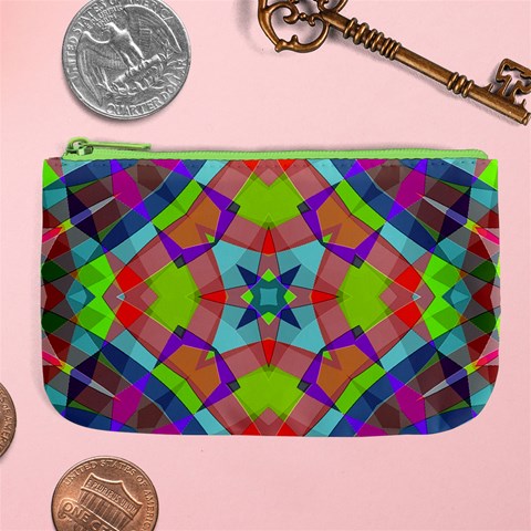 Farbenpracht Kaleidoscope Pattern Large Coin Purse from ArtsNow.com Front