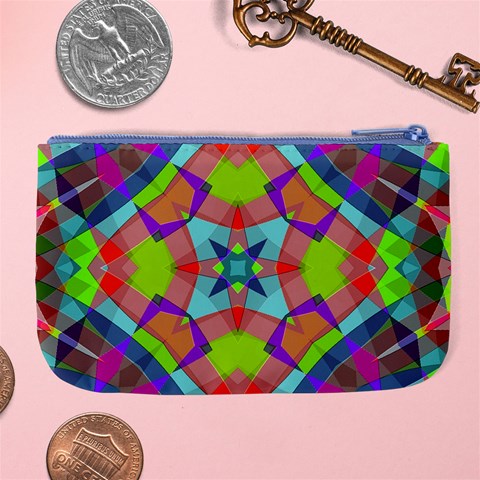 Farbenpracht Kaleidoscope Pattern Large Coin Purse from ArtsNow.com Back