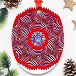 Tile Pattern Background Image Ornament (Oval)