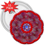 Tile Pattern Background Image 3  Buttons (10 pack) 