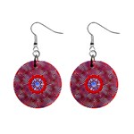Tile Pattern Background Image Mini Button Earrings