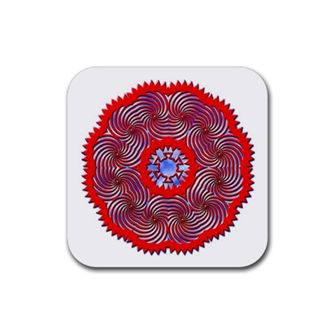 Tile Pattern Background Image Rubber Coaster (Square) from ArtsNow.com Front