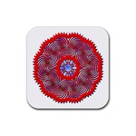 Tile Pattern Background Image Rubber Coaster (Square)