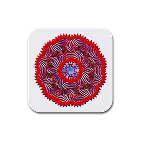 Tile Pattern Background Image Rubber Square Coaster (4 pack) from ArtsNow.com Front