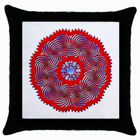 Tile Pattern Background Image Throw Pillow Case (Black) from ArtsNow.com Front
