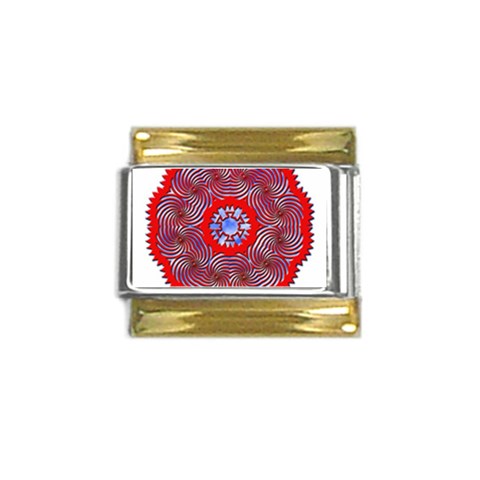 Tile Pattern Background Image Gold Trim Italian Charm (9mm) from ArtsNow.com Front