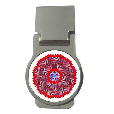 Tile Pattern Background Image Money Clips (Round)  from ArtsNow.com Front