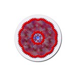 Tile Pattern Background Image Rubber Coaster (Round)