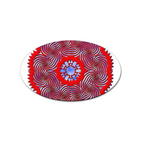 Tile Pattern Background Image Sticker (Oval) from ArtsNow.com Front