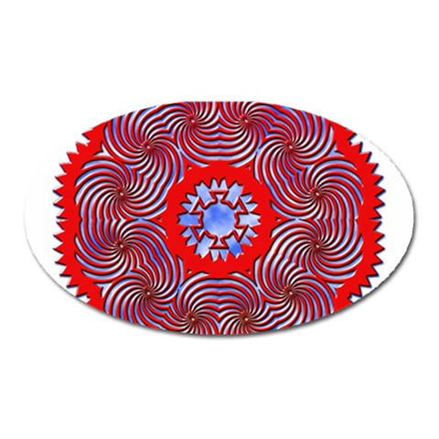 Tile Pattern Background Image Oval Magnet from ArtsNow.com Front