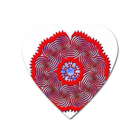 Tile Pattern Background Image Heart Magnet from ArtsNow.com Front