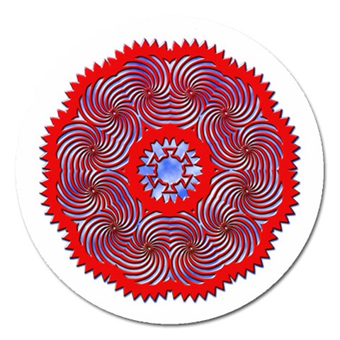 Tile Pattern Background Image Magnet 5  (Round) from ArtsNow.com Front