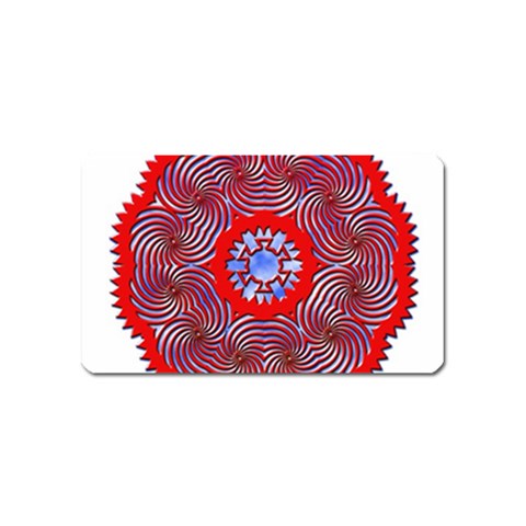 Tile Pattern Background Image Magnet (Name Card) from ArtsNow.com Front