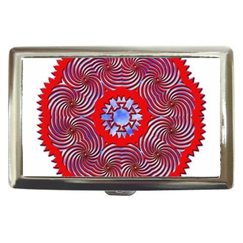 Tile Pattern Background Image Cigarette Money Case from ArtsNow.com Front