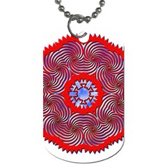 Tile Pattern Background Image Dog Tag (Two Sides) from ArtsNow.com Front