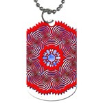 Tile Pattern Background Image Dog Tag (Two Sides)