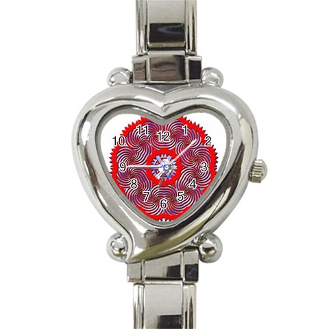 Tile Pattern Background Image Heart Italian Charm Watch from ArtsNow.com Front