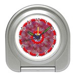 Tile Pattern Background Image Travel Alarm Clock