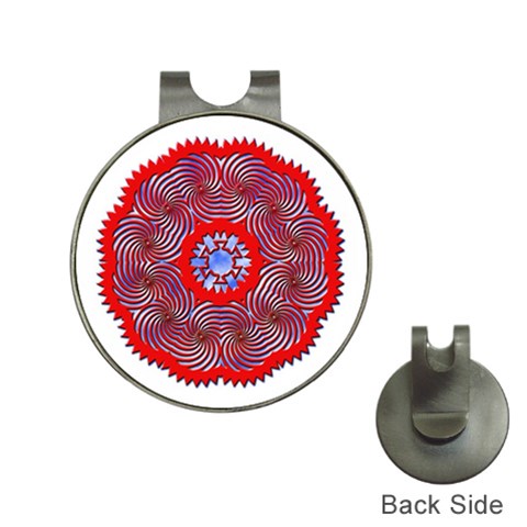 Tile Pattern Background Image Hat Clips with Golf Markers from ArtsNow.com Front