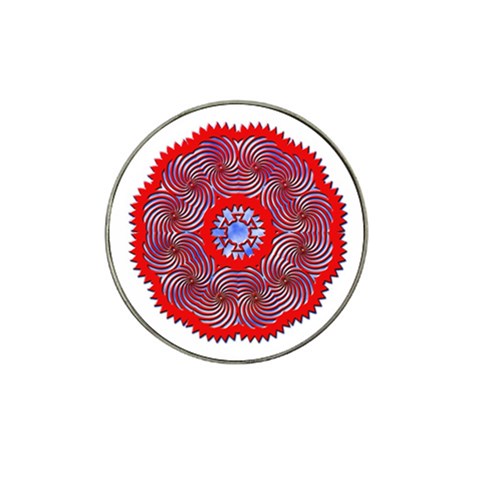 Tile Pattern Background Image Hat Clip Ball Marker (4 pack) from ArtsNow.com Front