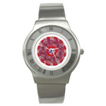 Tile Pattern Background Image Stainless Steel Watch