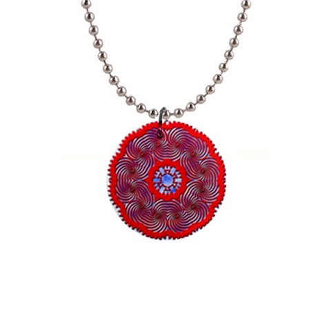 Tile Pattern Background Image 1  Button Necklace from ArtsNow.com Front