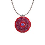 Tile Pattern Background Image 1  Button Necklace