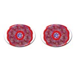 Tile Pattern Background Image Cufflinks (Oval)