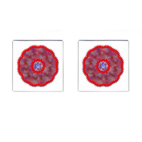 Tile Pattern Background Image Cufflinks (Square) from ArtsNow.com Front(Pair)