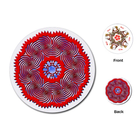 Tile Pattern Background Image Playing Cards Single Design (Round) from ArtsNow.com Front