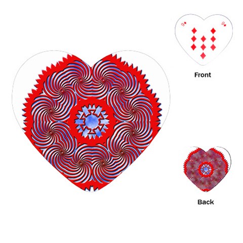 Tile Pattern Background Image Playing Cards Single Design (Heart) from ArtsNow.com Front