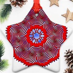 Tile Pattern Background Image Star Ornament (Two Sides) from ArtsNow.com Back