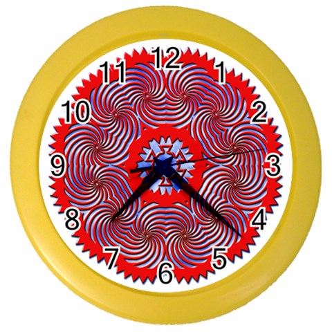 Tile Pattern Background Image Color Wall Clock from ArtsNow.com Front