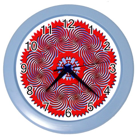Tile Pattern Background Image Color Wall Clock from ArtsNow.com Front