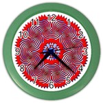 Tile Pattern Background Image Color Wall Clock