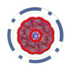 Tile Pattern Background Image Poker Chip Card Guard from ArtsNow.com Back