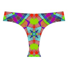 Farbenpracht Kaleidoscope Pattern Cross Back Hipster Bikini Set from ArtsNow.com Front Under