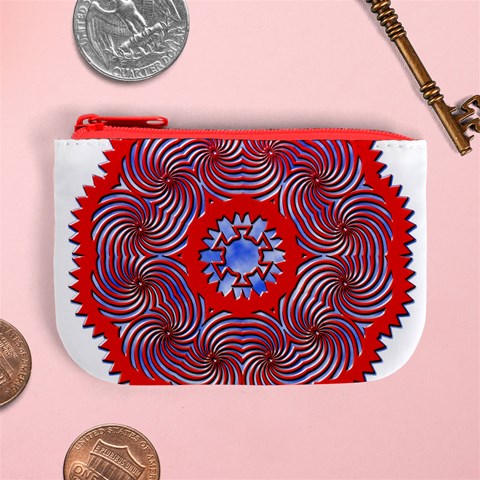 Tile Pattern Background Image Mini Coin Purse from ArtsNow.com Front