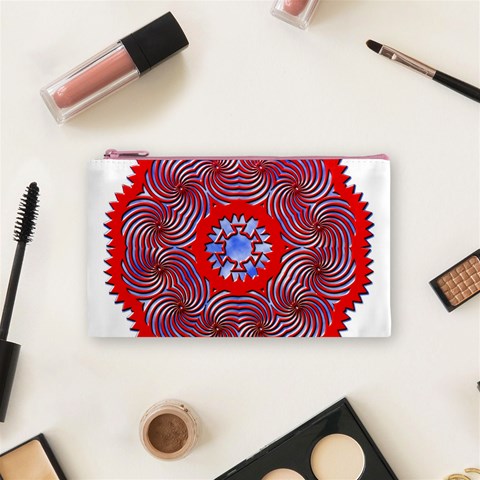 Tile Pattern Background Image Cosmetic Bag (Small) from ArtsNow.com Front