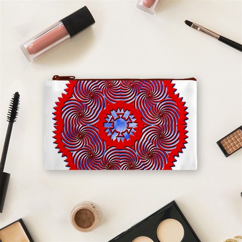 Tile Pattern Background Image Cosmetic Bag (Small) from ArtsNow.com Front